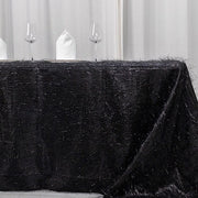 90"x156" Polyester Rectangular Tablecloth with Metallic Tinsel