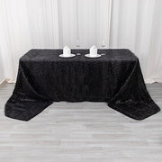 90"x156" Polyester Rectangular Tablecloth with Metallic Tinsel