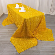90"x156" Polyester Rectangular Tablecloth with Metallic Tinsel