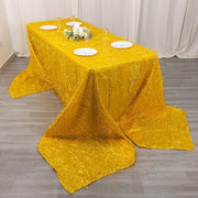 90"x156" Polyester Rectangular Tablecloth with Metallic Tinsel