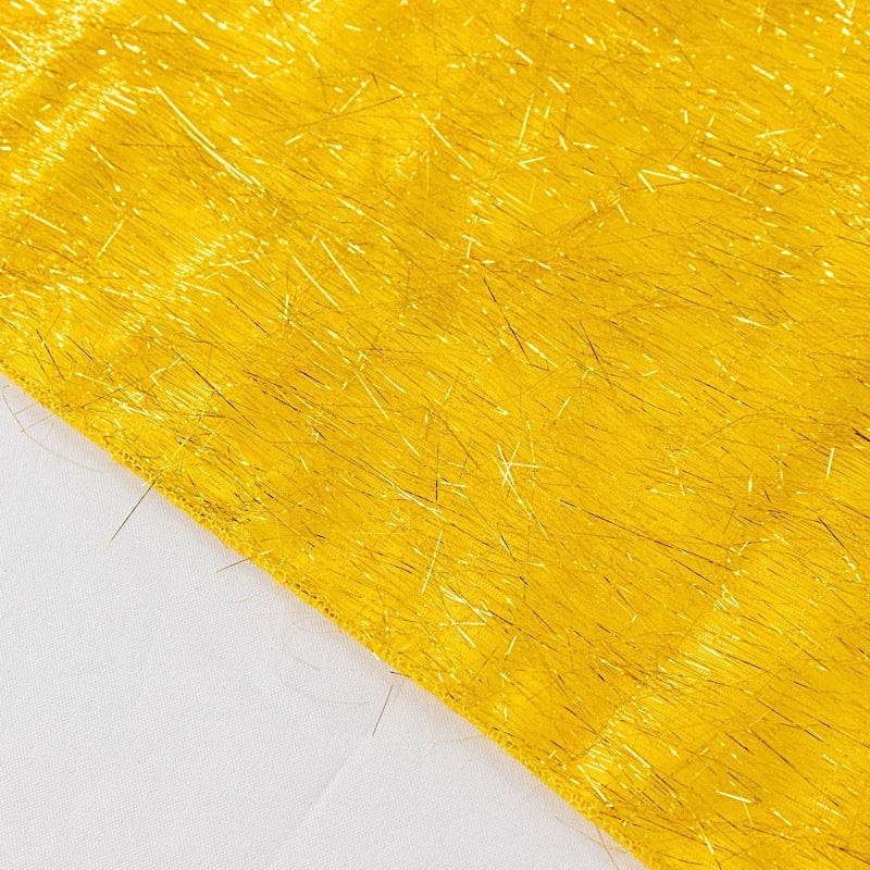 90"x156" Polyester Rectangular Tablecloth with Metallic Tinsel