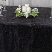 90"x156" Polyester Rectangular Tablecloth with Metallic Tinsel