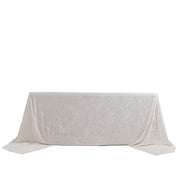90"x156" Premium Velvet Rectangular Tablecloth TAB_VEL01_90156_WHT