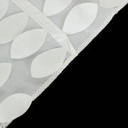 90"x156" Taffeta Rectangular Tablecloth with 3D Leaves Design