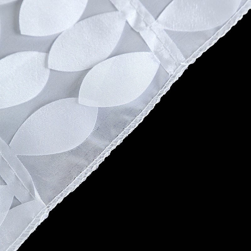 90"x156" Taffeta Rectangular Tablecloth with 3D Leaves Design