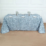 90"x156" Taffeta Rectangular Tablecloth with 3D Leaves Design