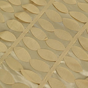 90"x156" Taffeta Rectangular Tablecloth with 3D Leaves Design