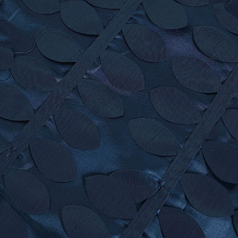 90"x156" Taffeta Rectangular Tablecloth with 3D Leaves Design