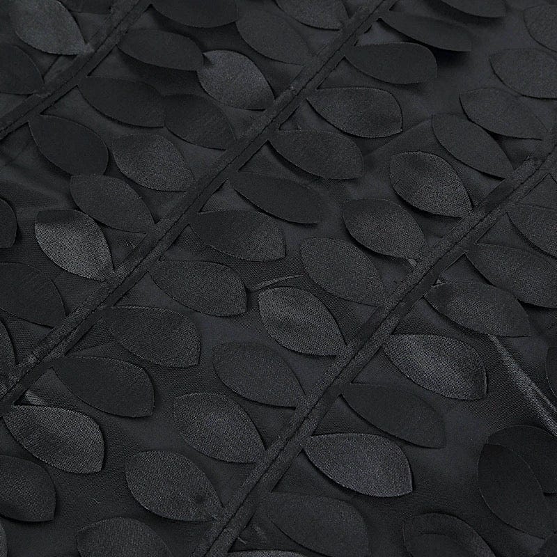 90"x156" Taffeta Rectangular Tablecloth with 3D Leaves Design