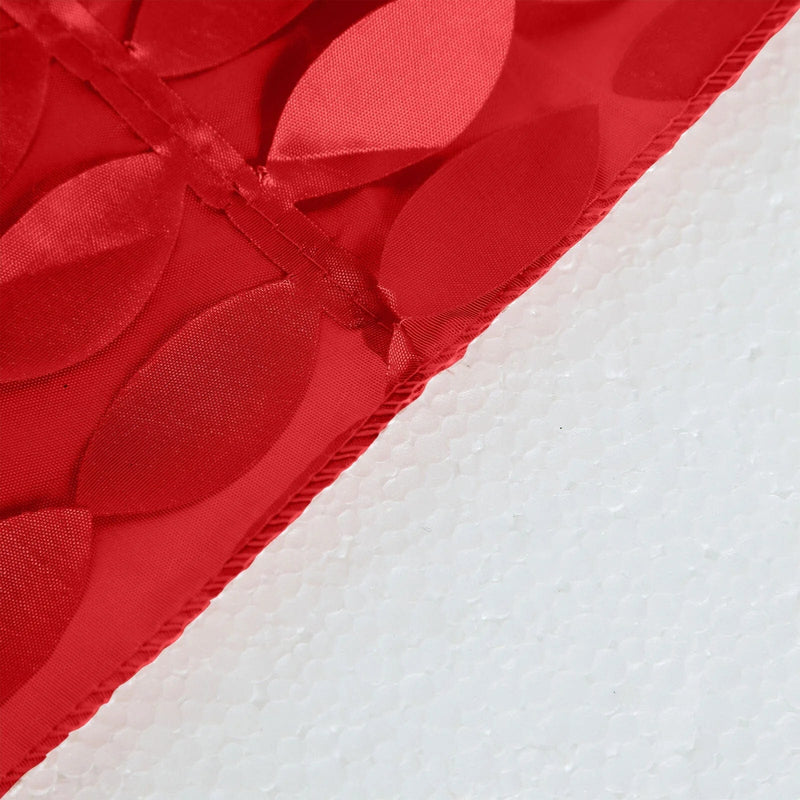 90"x156" Taffeta Rectangular Tablecloth with 3D Leaves Design