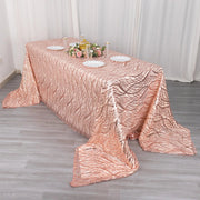 90"x156" Wave Mesh Rectangular Tablecloth with Embroidered Sequins