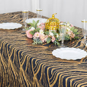 90"x156" Wave Mesh Rectangular Tablecloth with Embroidered Sequins