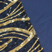90"x156" Wave Mesh Rectangular Tablecloth with Embroidered Sequins