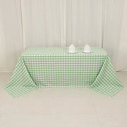 90x132" Checkered Gingham Polyester Tablecloth