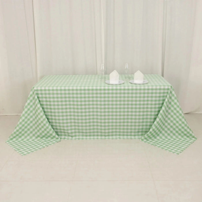 90x132" Checkered Gingham Polyester Tablecloth