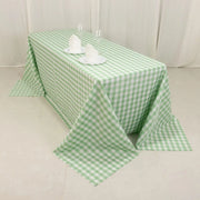 90x132" Checkered Gingham Polyester Tablecloth