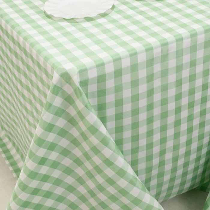 90x132" Checkered Gingham Polyester Tablecloth