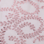 90x156" Sequin Leaf Embroidered Tulle Rectangular Tablecloth