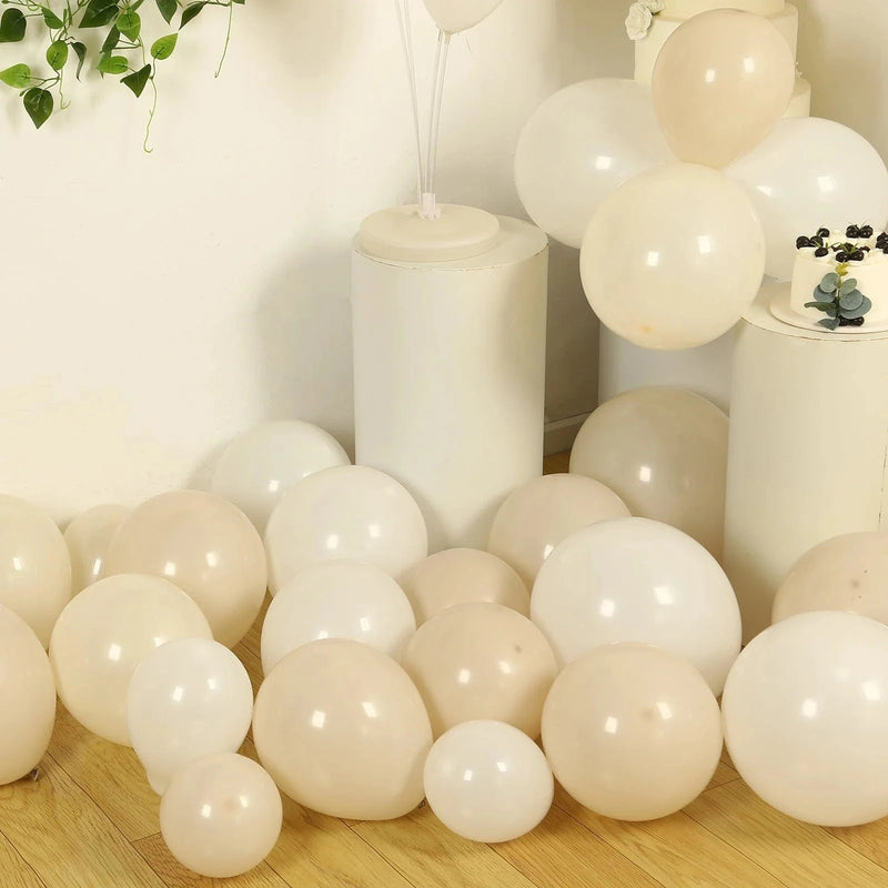 95 Biodegradable Balloon Garland -White Beige BLOON_BIO_KIT12_WH081