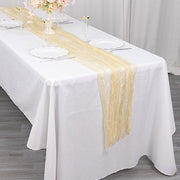9ft Sheer Crinkled Organza Table Runner