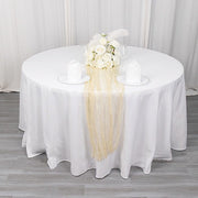 9ft Sheer Crinkled Organza Table Runner