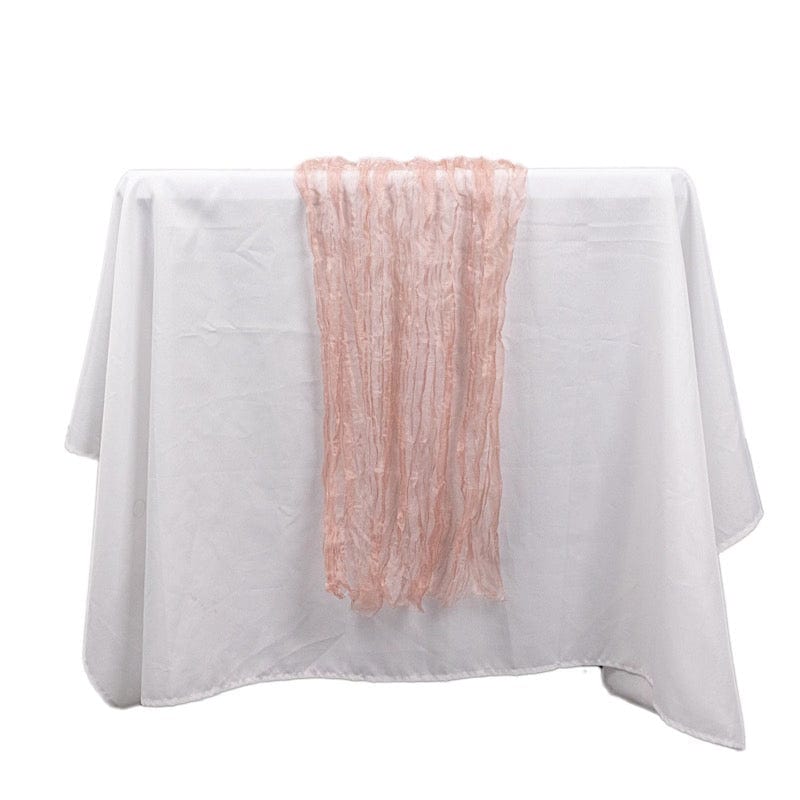 9ft Sheer Crinkled Organza Table Runner