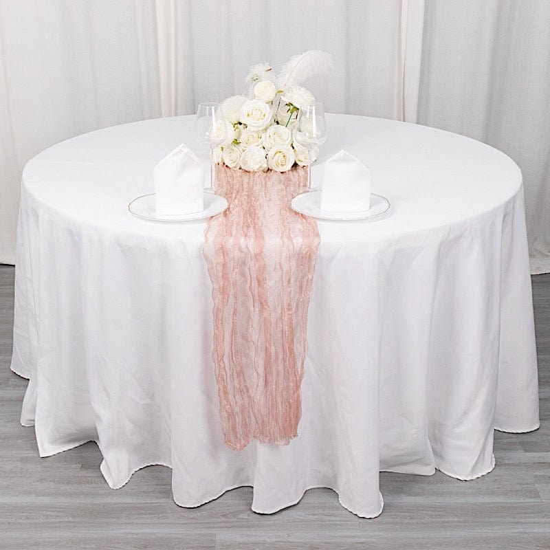 9ft Sheer Crinkled Organza Table Runner