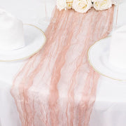 9ft Sheer Crinkled Organza Table Runner