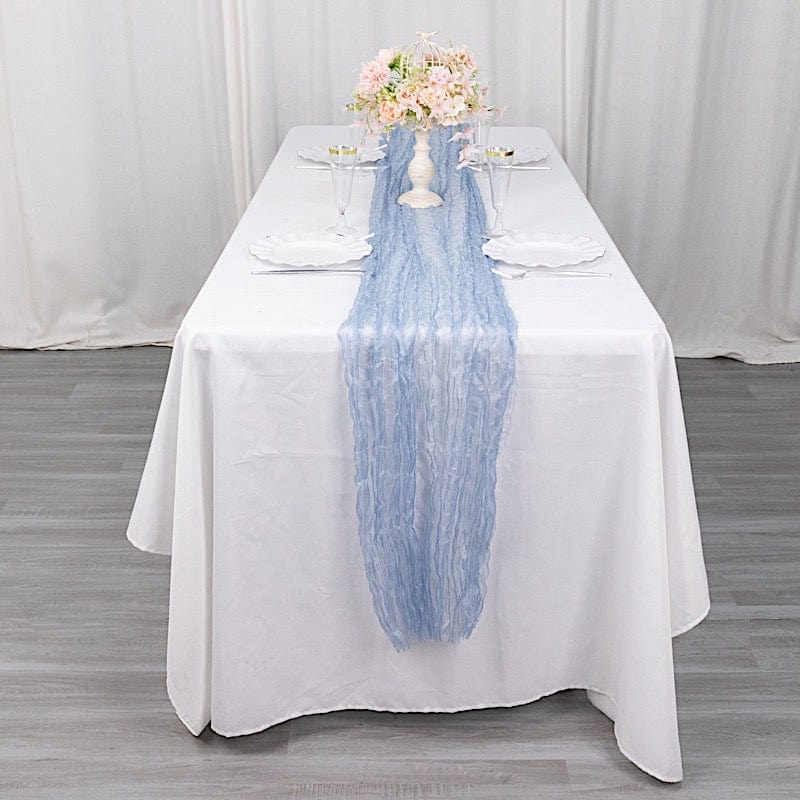 9ft Sheer Crinkled Organza Table Runner