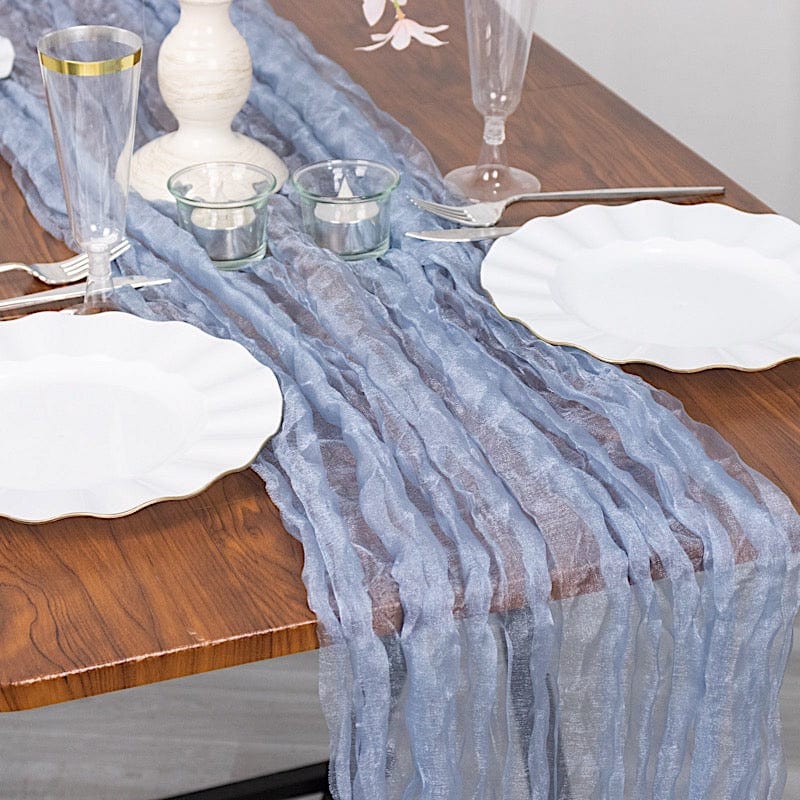 9ft Sheer Crinkled Organza Table Runner