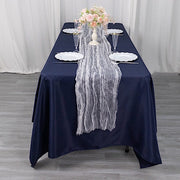 9ft Sheer Crinkled Organza Table Runner