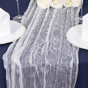 9ft Sheer Crinkled Organza Table Runner