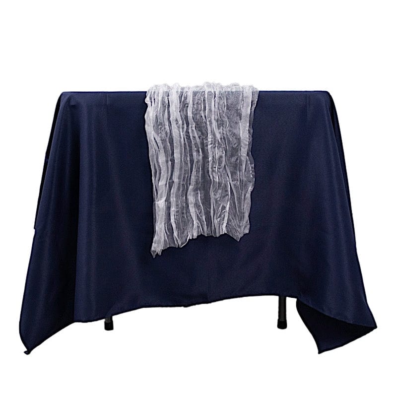9ft Sheer Crinkled Organza Table Runner