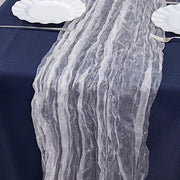 9ft Sheer Crinkled Organza Table Runner