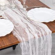 9ft Sheer Crinkled Organza Table Runner