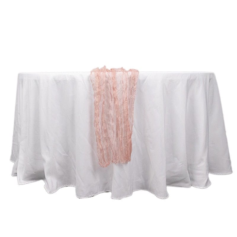 9ft Sheer Crinkled Organza Table Runner RUN_CHIF_080