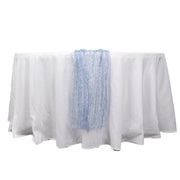 9ft Sheer Crinkled Organza Table Runner RUN_CHIF_086