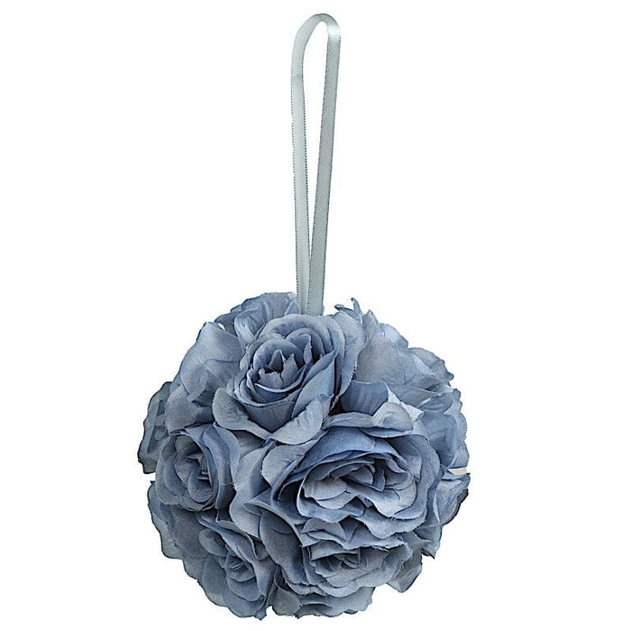 2 pcs 7" wide Silk Roses Kissing Balls