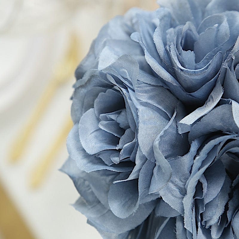 2 pcs 7" wide Silk Roses Kissing Balls