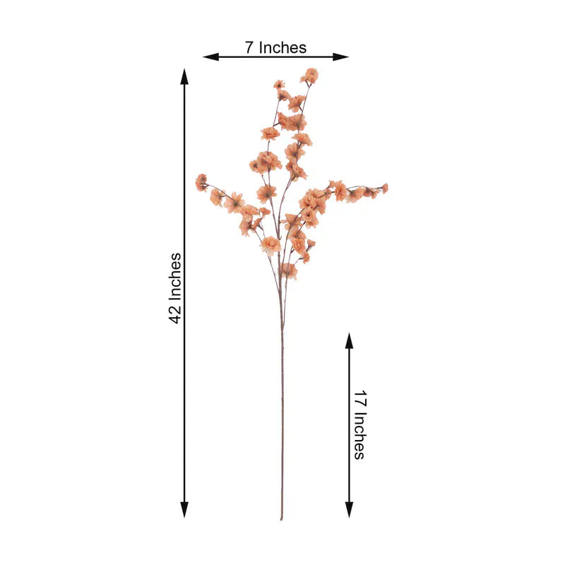 2 pcs 42" Long Stem Silk Artificial Carnation Flowers Sprays