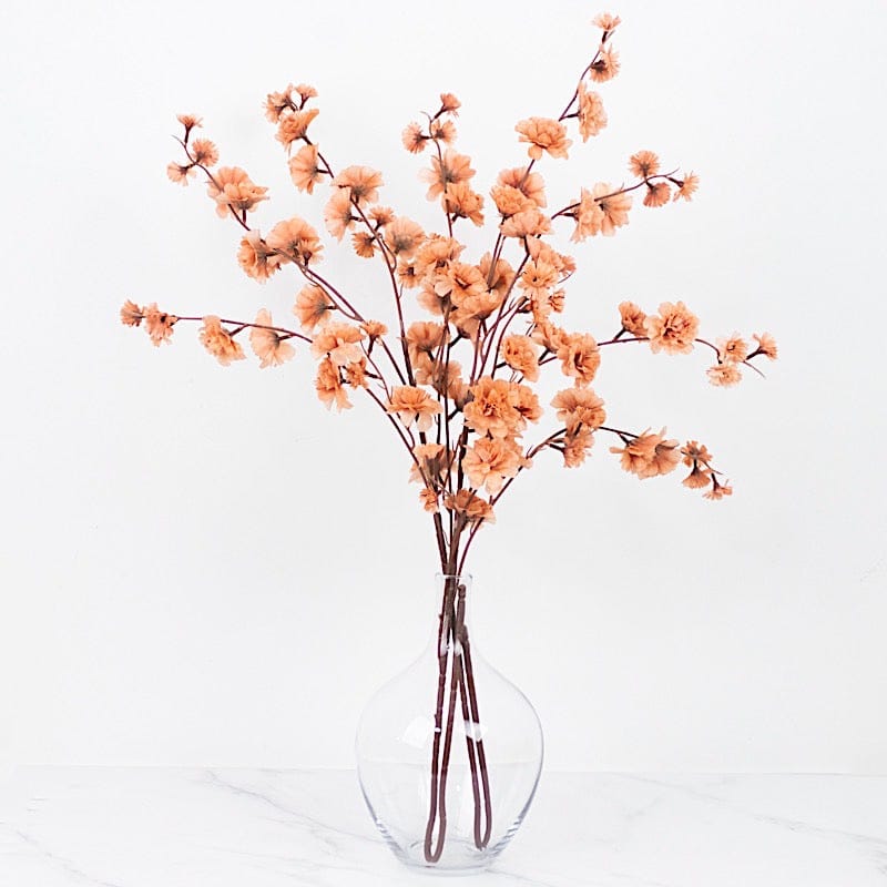 2 pcs 42" Long Stem Silk Artificial Carnation Flowers Sprays