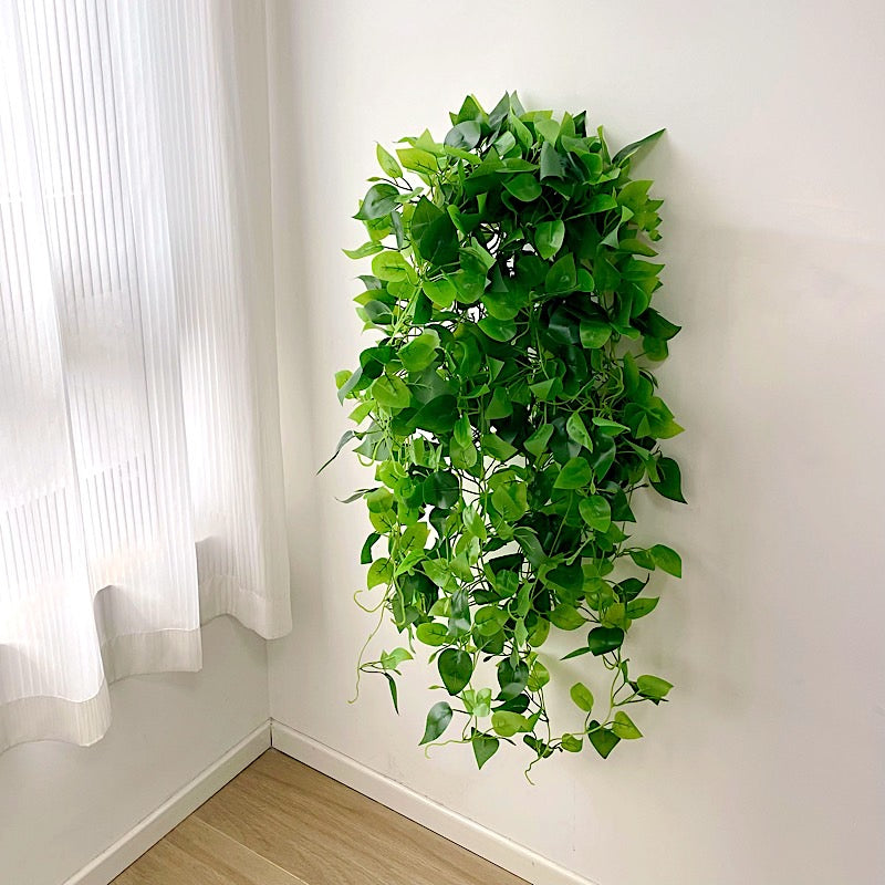 3 Silk Pothos Artificial Hanging Plants - Green