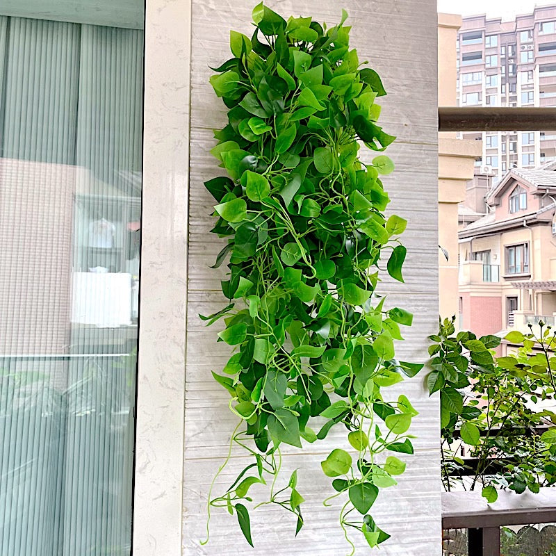 3 Silk Pothos Artificial Hanging Plants - Green