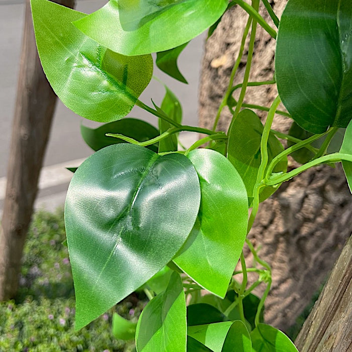 3 Silk Pothos Artificial Hanging Plants - Green