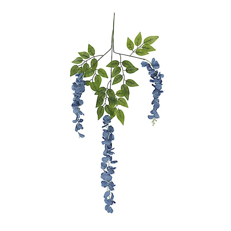 44" tall Silk Wisteria Flowers Hanging Vine Bush