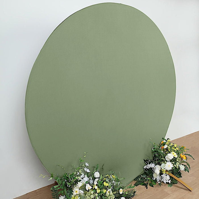 7.5 ft Fitted Spandex Round Backdrop Stand Cover Wedding Decorations