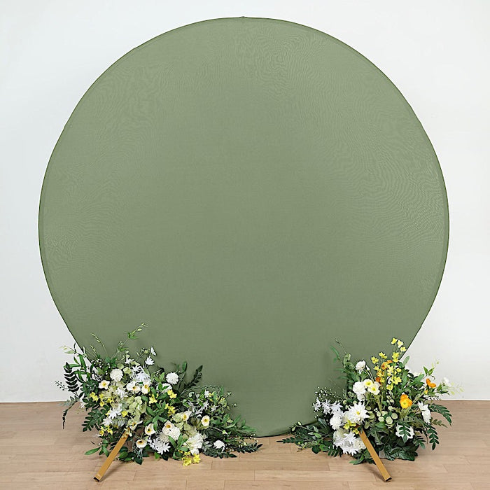 7.5 ft Fitted Spandex Round Backdrop Stand Cover Wedding Decorations