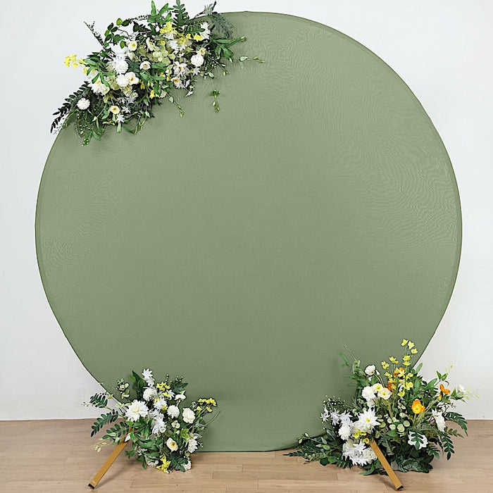 7.5 ft Fitted Spandex Round Backdrop Stand Cover Wedding Decorations