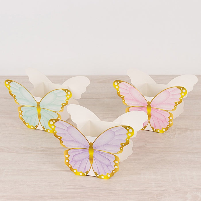 12 Paper Butterfly Party Favor Boxes - Assorted