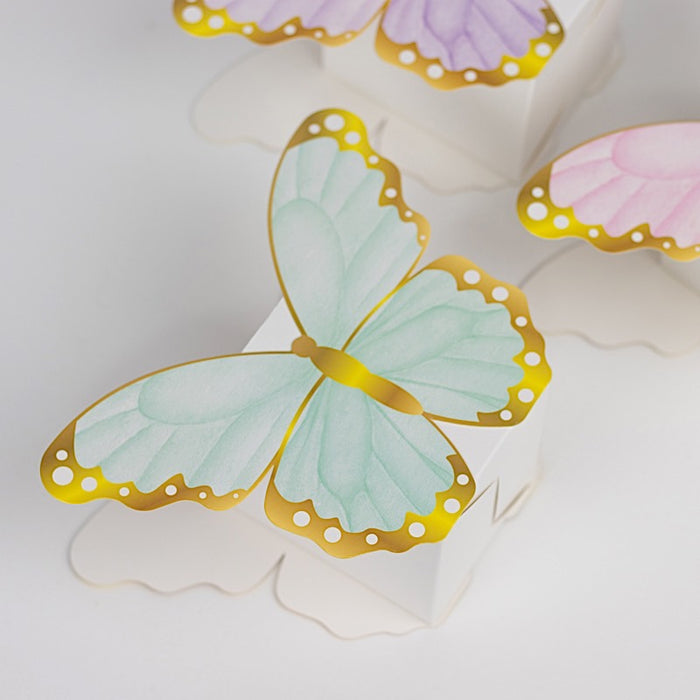 12 Paper Butterfly Party Favor Boxes - Assorted